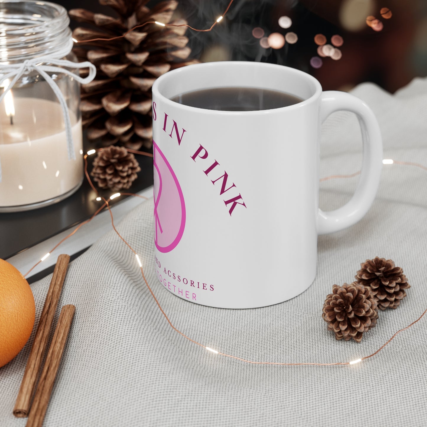 Fighters in Pink 11oz Support Breast Cancer Awareness Mug