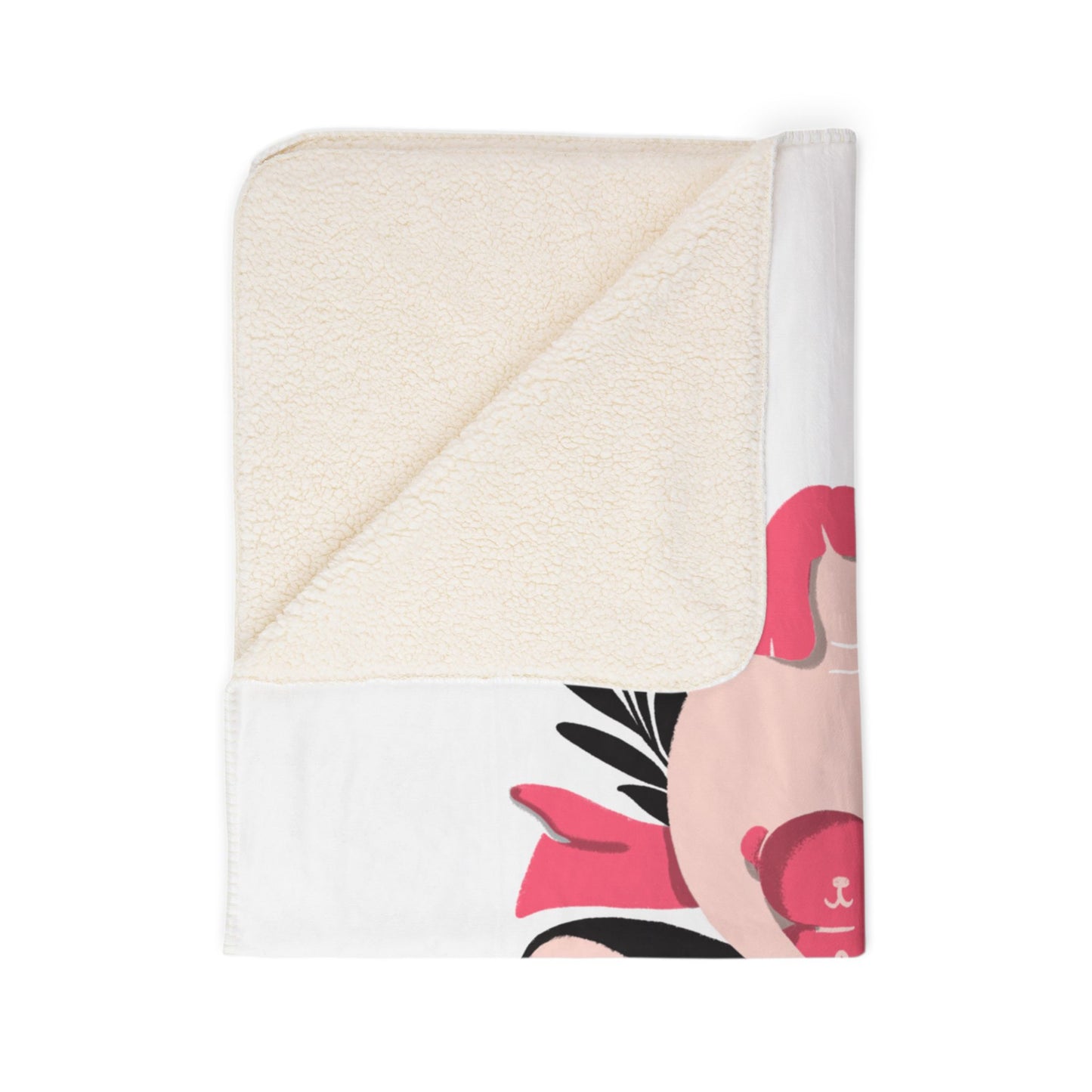 Breast Cancer Awareness Fleece Sherpa Blanket — Pink Ribbon Support Throw