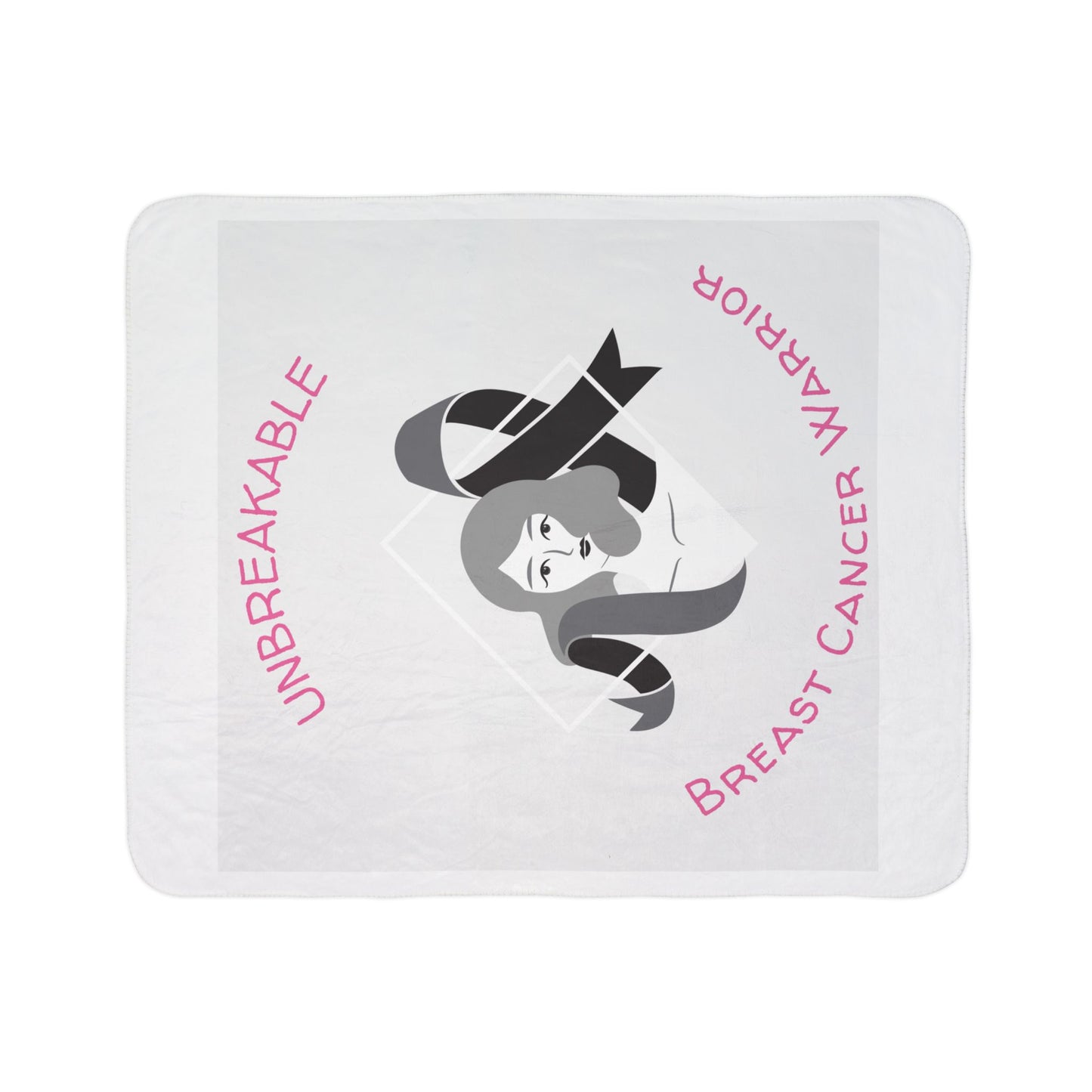 Breast Cancer Warrior Sherpa Blanket – "Unbreakable" Support Throw
