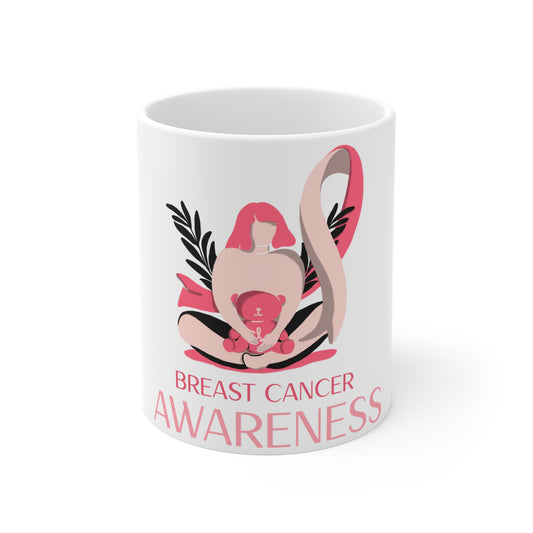 Breast Cancer Awareness Mug — Pink Ribbon Support 11oz