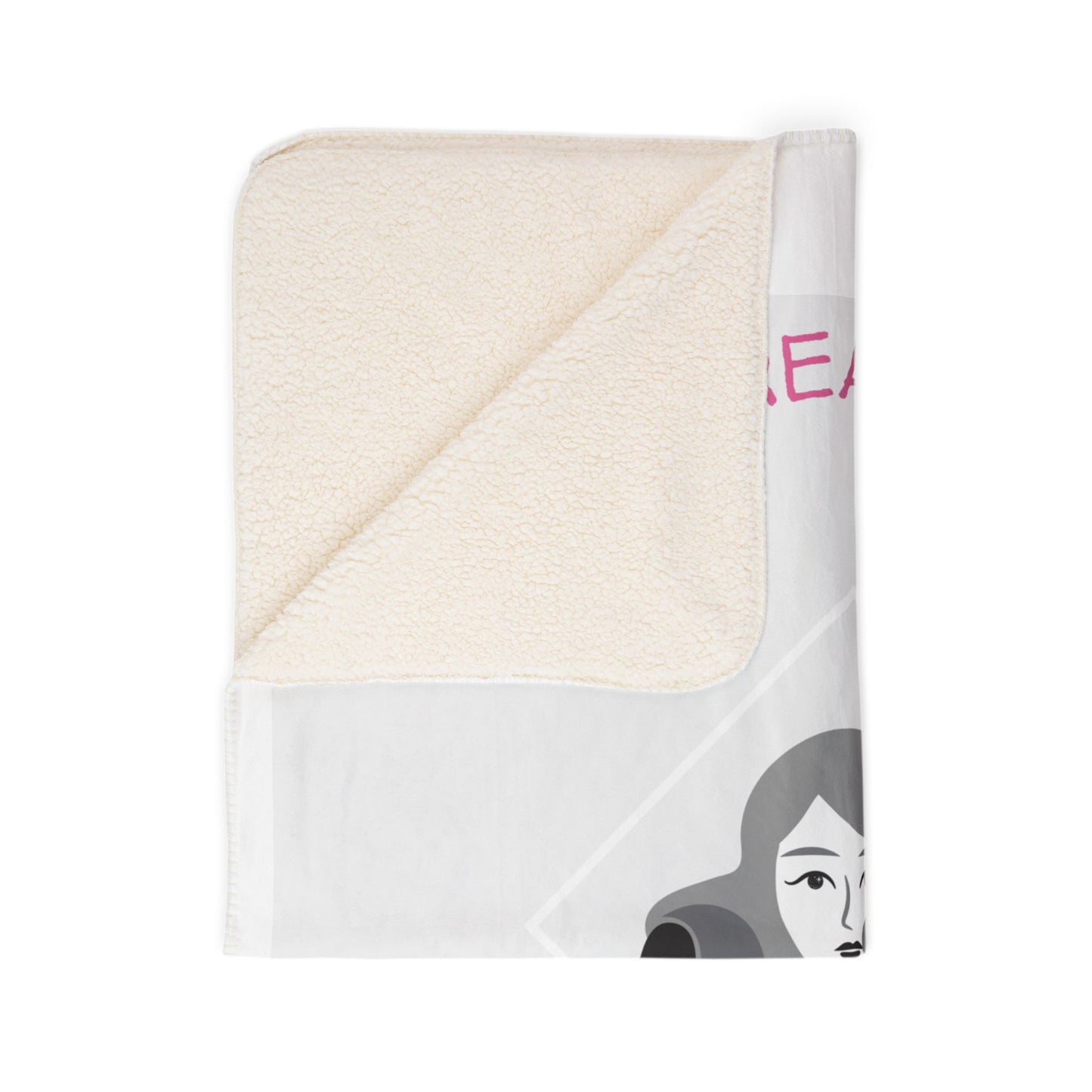 Breast Cancer Warrior Sherpa Blanket – "Unbreakable" Support Throw