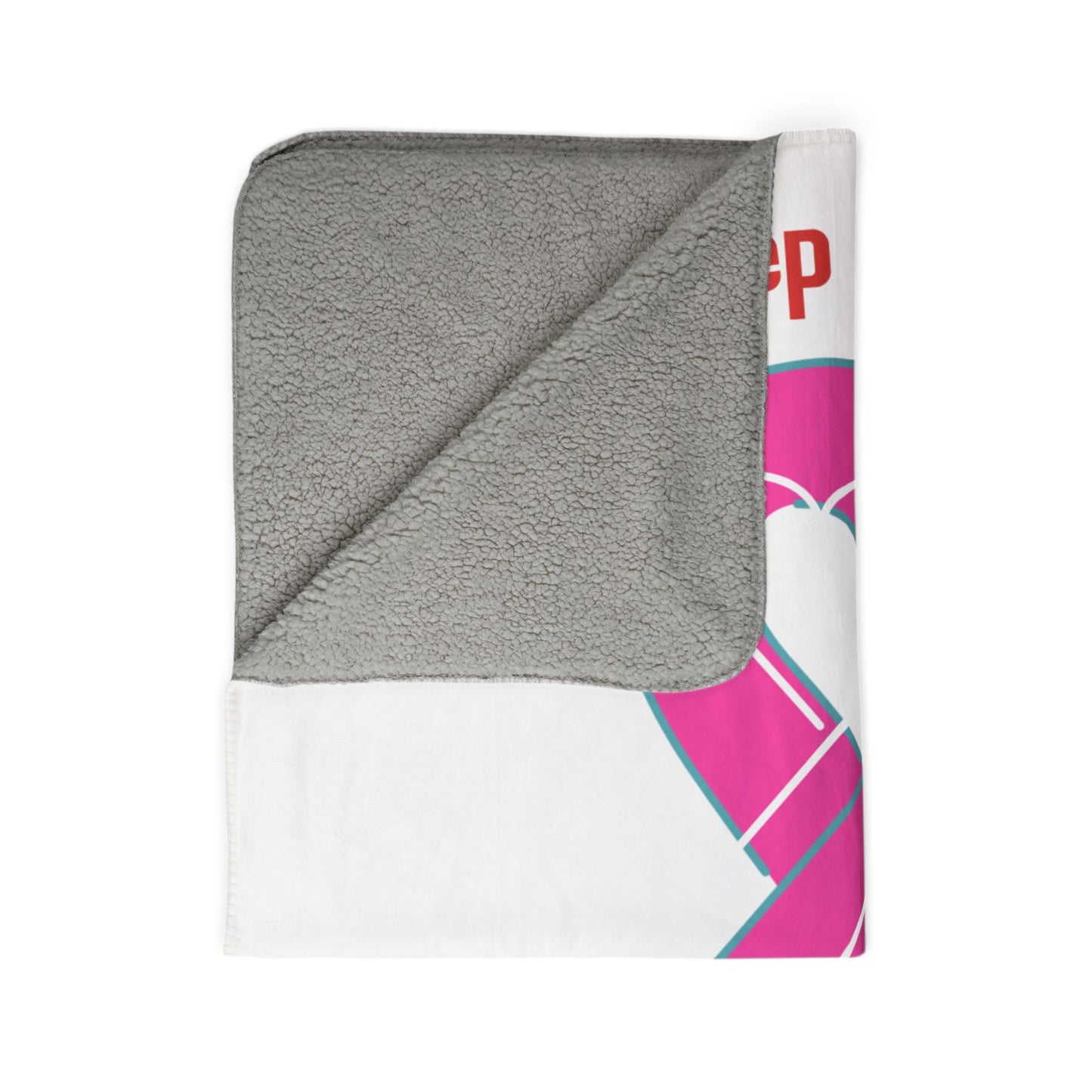 Blanket — Keep Calm And Fight On Pink Ribbon Cancer Awareness Fleece
