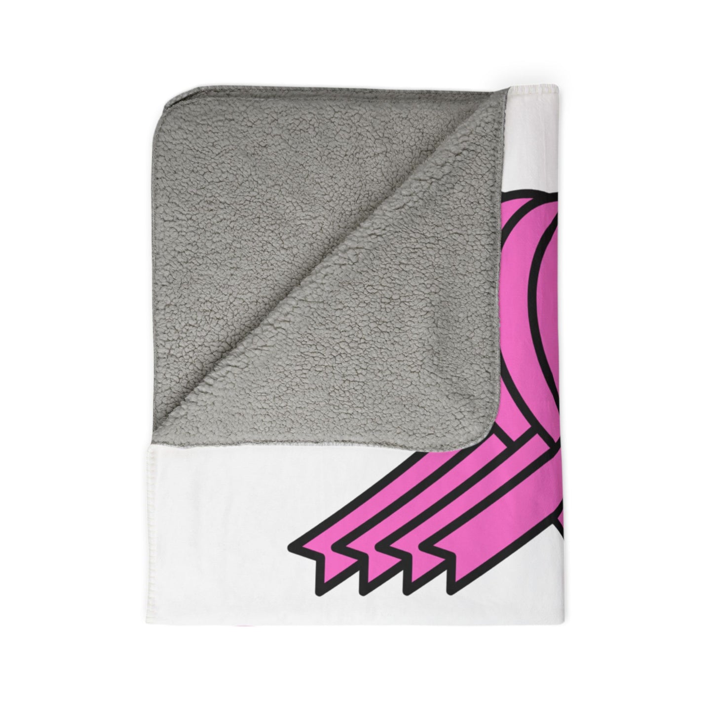 Survivor Triple Negative Breast Cancer Fleece Sherpa Blanket — Personalized Date