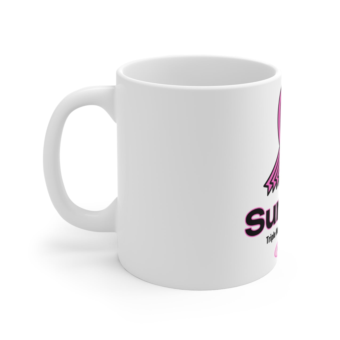 Survivor Triple Negative Breast Cancer Mug — Personalized Date Awareness Gift