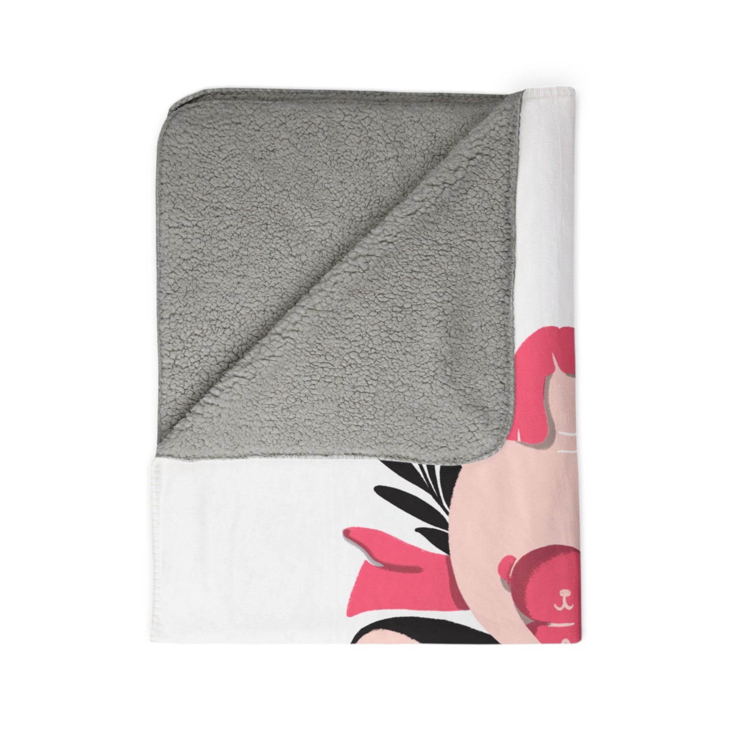 Breast Cancer Awareness Fleece Sherpa Blanket — Pink Ribbon Support Throw