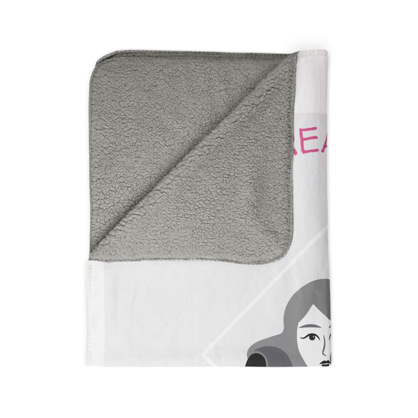 Breast Cancer Warrior Sherpa Blanket – "Unbreakable" Support Throw